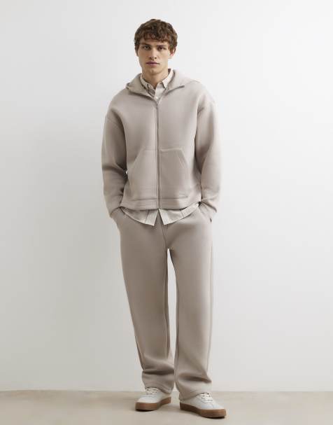 River Island Premium regular fit joggers in stone - view 1
