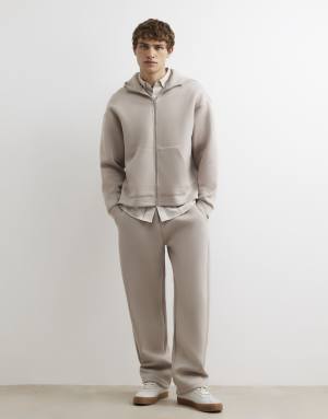 River Island Premium regular fit joggers in stone