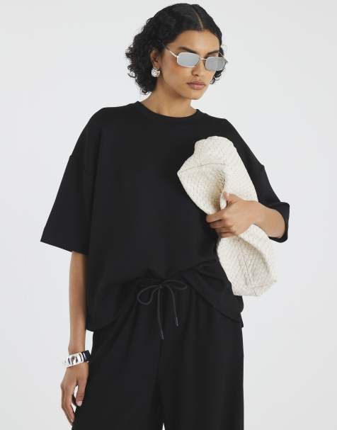 River Island Premium short sleeve boxy t-shirt in black - view 1