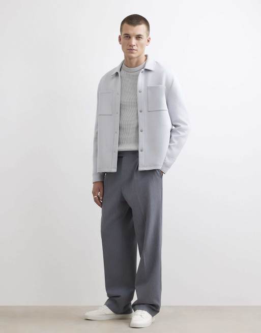 River Island Premium slim fit overshirt in grey, 3 of 4