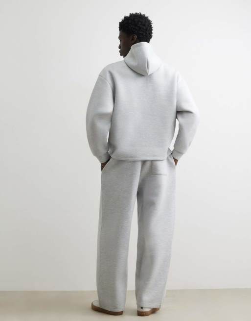 River Island Premium wide leg joggers in grey - marl, 4 of 4