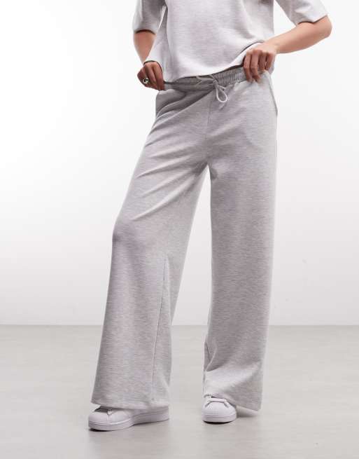 River Island premium wide leg sweatpants in heather gray, 2 of 5