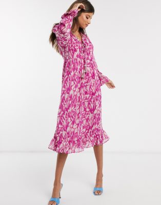 river island pink midi dress