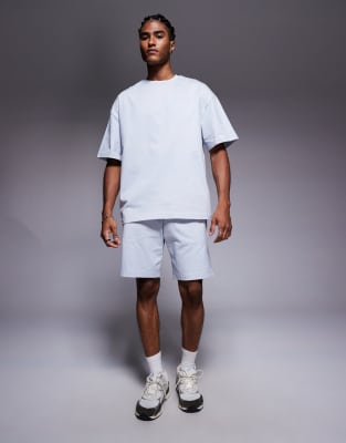 River Island Printed T-shirt And Shorts Set In Blue