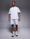 [River Island] River Island printed t-shirt and shorts set in light blue S Light blue