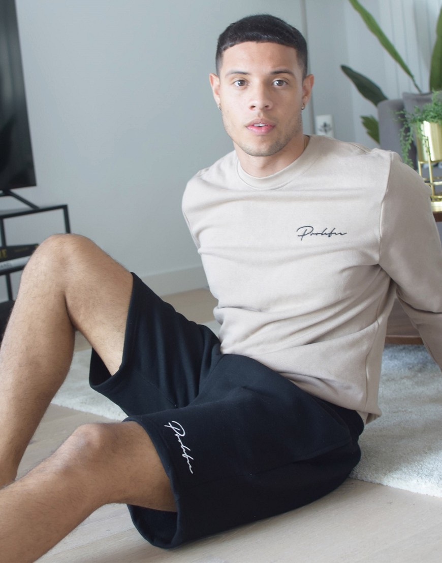 River Island Prolific jersey shorts in black