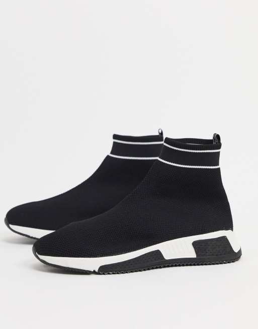 River Island prolific sock trainer in black | ASOS