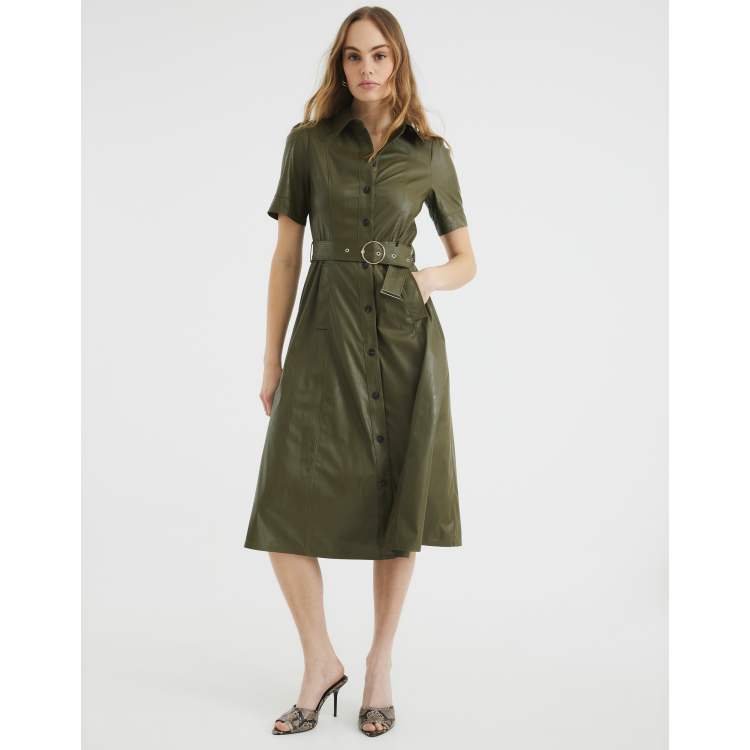 River Island Pu Shirt Midi Dress River Island Puff Sleeve Linen