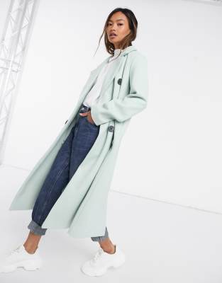 river island blue slouch coat