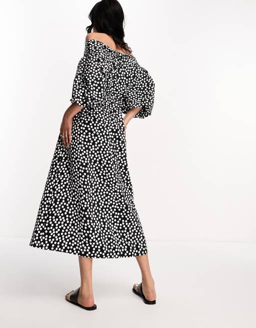 Zara spotted outlet midi dress