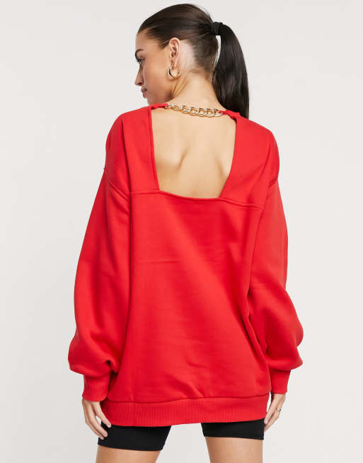 River island best sale red sweatshirt