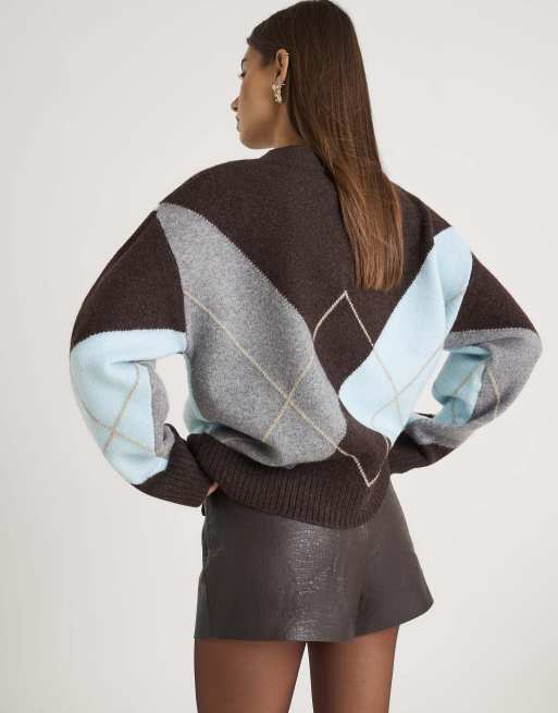 River Island - Manteau fausse fourrure à imprimé vache - Crème
