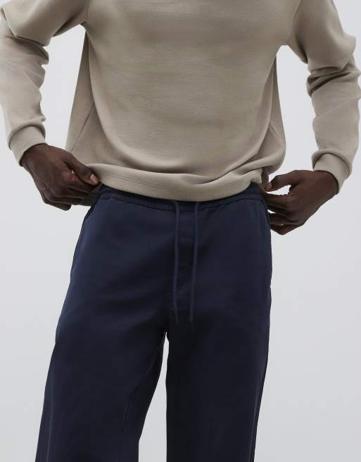 River Island Pull on joggers in navy ASOS