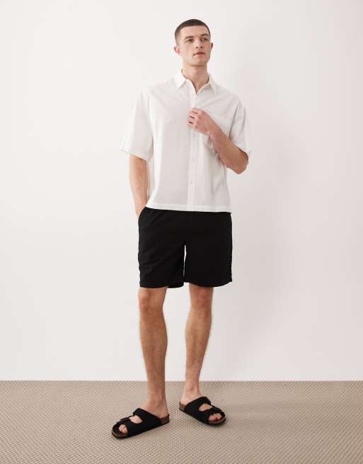 River Island pull on shorts in black, 2 of 5