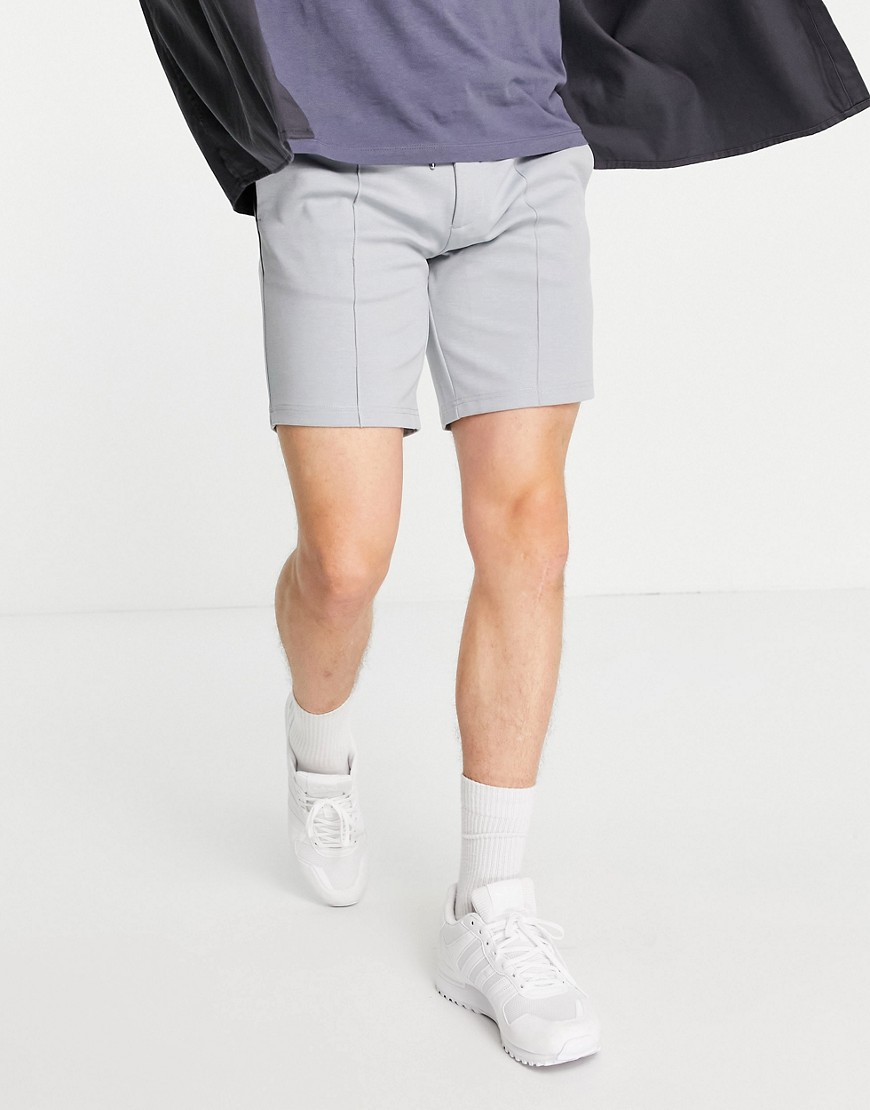 River Island pull on shorts in gray-Grey