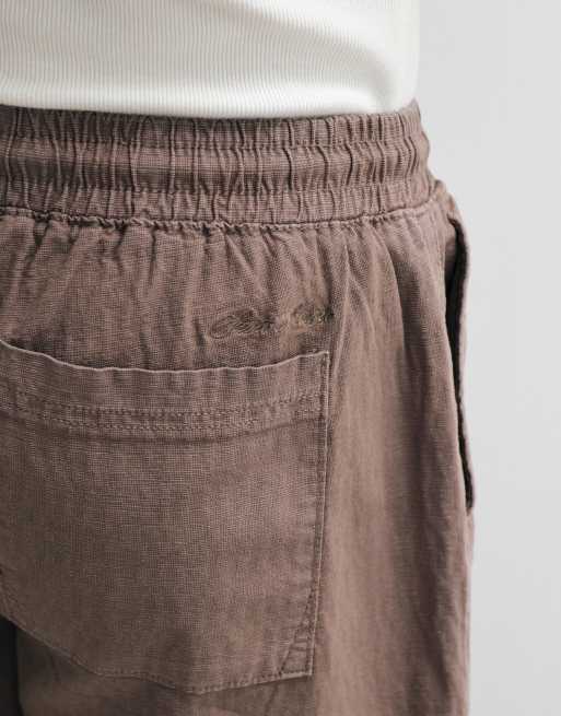 River Island pull on shorts in light brown, 4 of 5