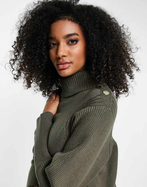 River Island – Pulloverkleid in Khaki mit Fledermausärmeln, 4 von 4