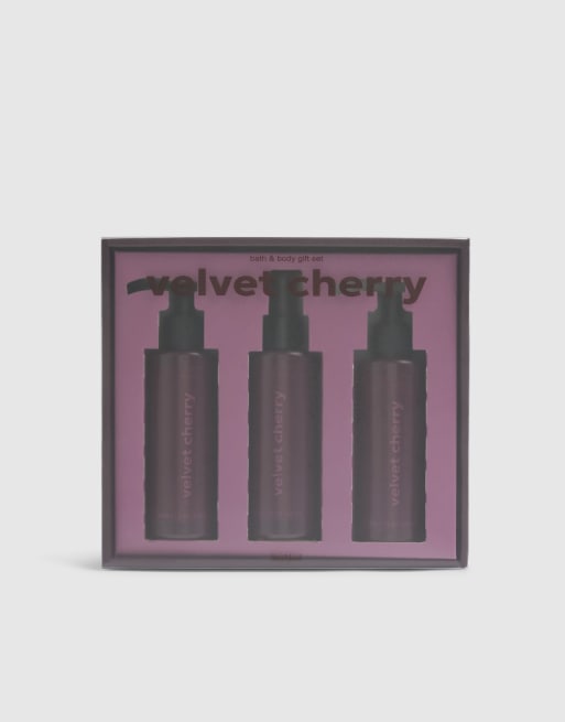 River Island Purple velvet cherry gift set in no colour