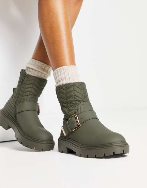 River island green store boots