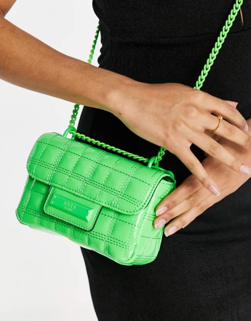 Bright green shop bag