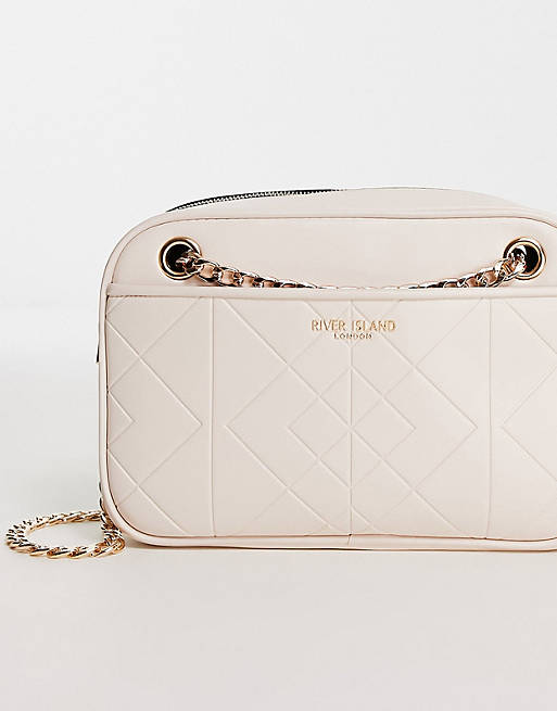 River Island Women's Quilted Chain Shoulder Bag