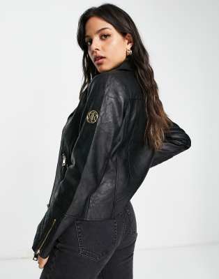 Black suede 2024 jacket river island