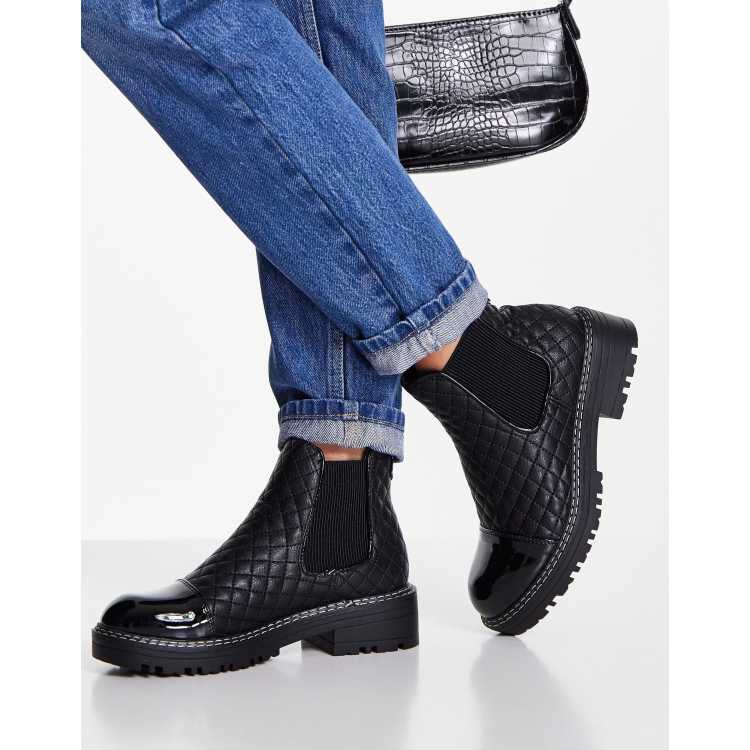 Black studded chelsea hot sale boots river island