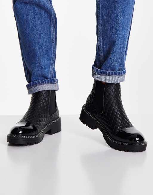 Quilted store chelsea boots