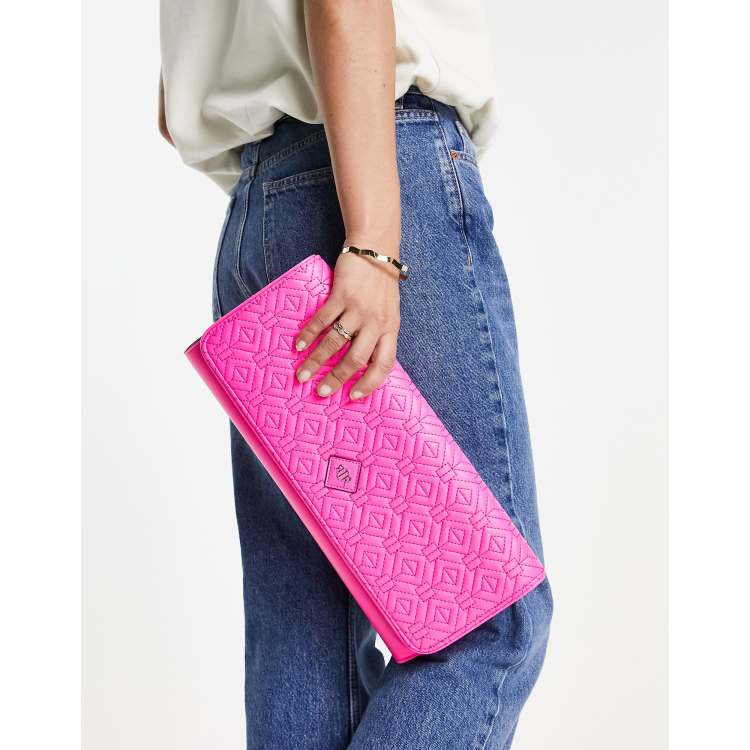 Rose gold clutch on sale bag river island