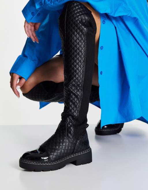 Quilted over the knee on sale boots