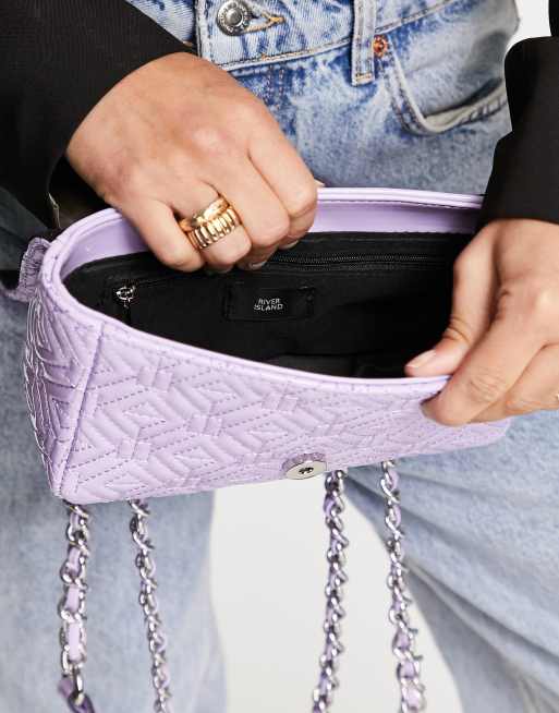 Purple clutch bag river hot sale island