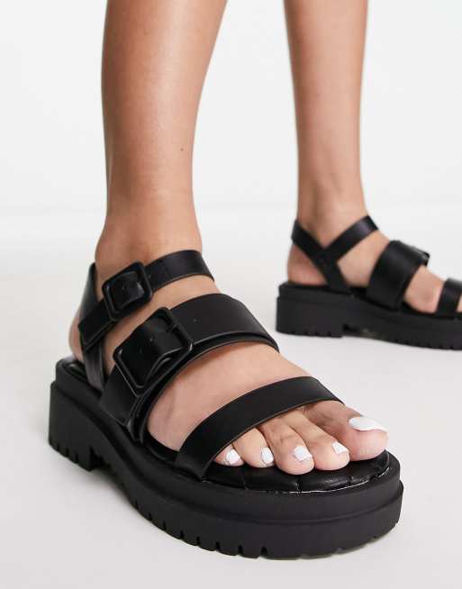 River island best sale black sandals