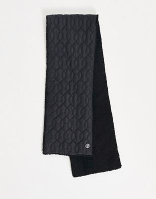 River Island quilted scarf in black