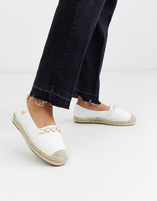 River Island quilted shoe in white