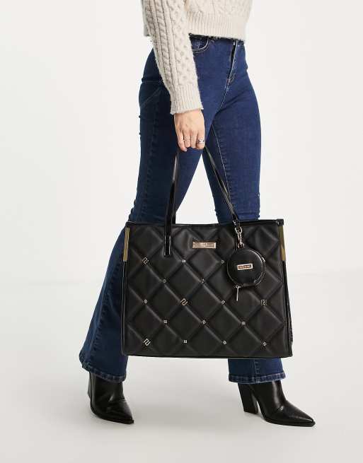 Buy River Island Quilted Black Shopper Bag from the Next UK online