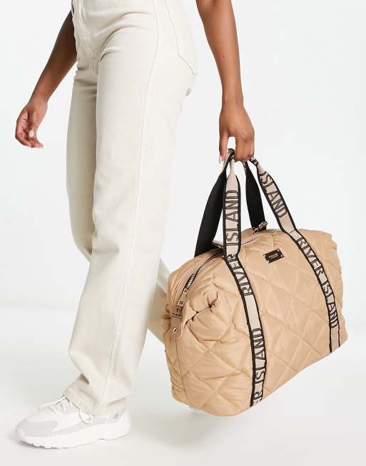 River Island Bolsa de fin de semana - beige 