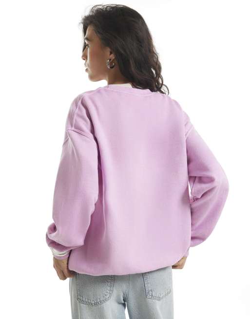 River Island Quirky cherub hotfix sweatshirt in pink, 4 of 4