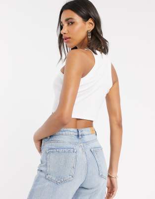 asos white vest top