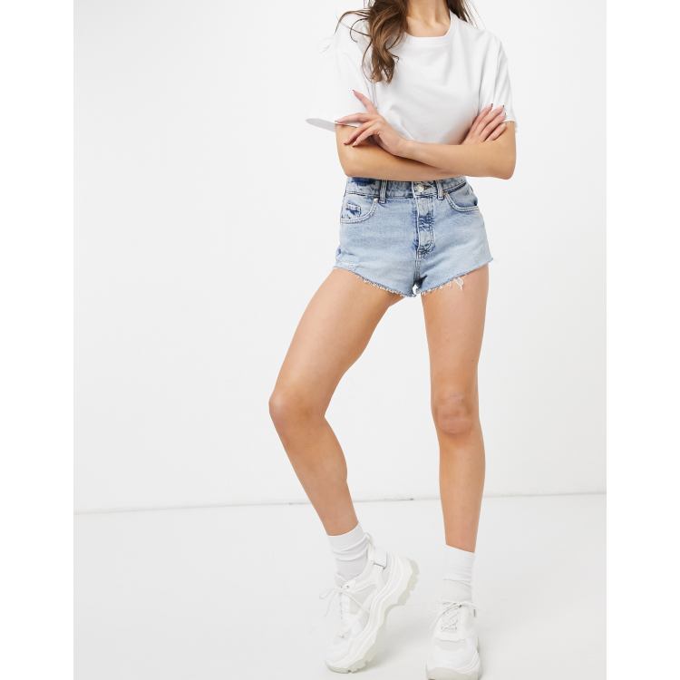 Black ripped shop shorts river island