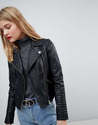 river island womens leather biker jacket