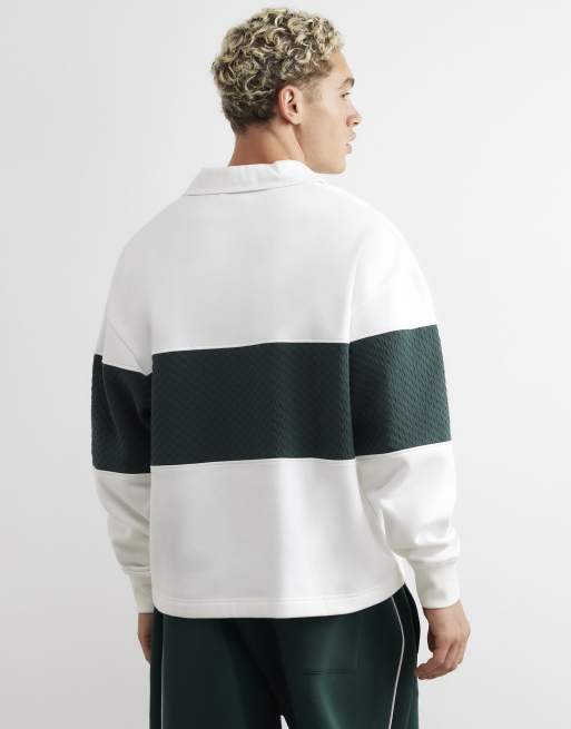 River Island Regular fit ame saint polo shirt in white, 4 of 4