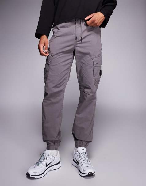 River Island regular fit cargo in dark gray - view 1