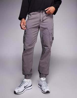 River Island River Island regular fit cargo in dark grey