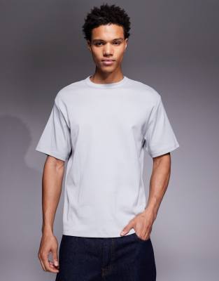 River Island Regular Fit Clean Essential T-shirt In Gray