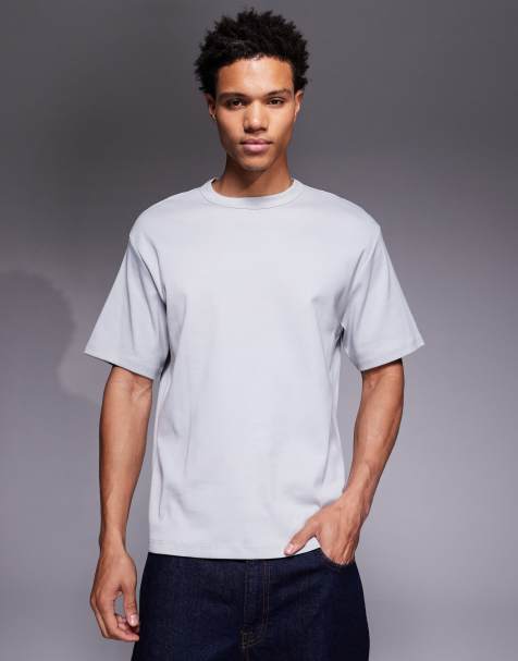 River Island regular fit clean essential t-shirt in gray - view 1