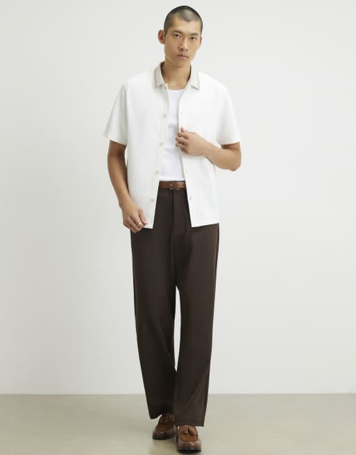 River Island Regular fit cotton buttoned shirt in white, 3 of 4