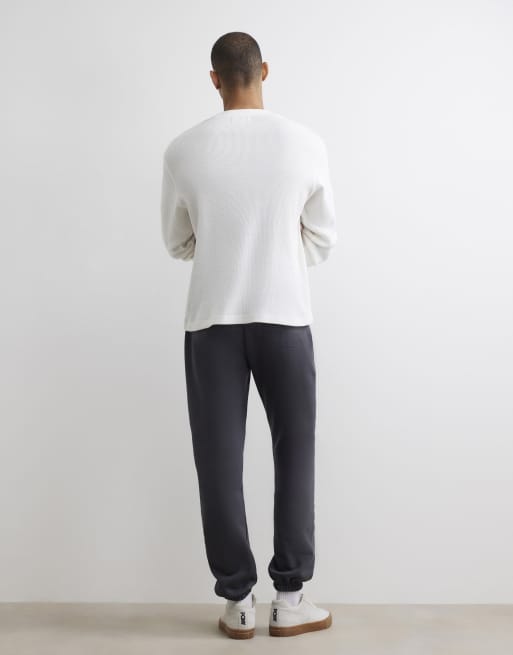 River Island Regular fit cuffed hem joggers in grey, 4 of 4
