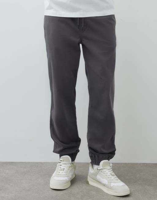 River Island Regular fit cuffed joggers in grey - dark