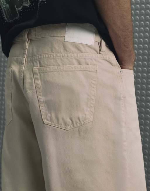 River Island Regular fit denim jorts in pink, 2 of 4