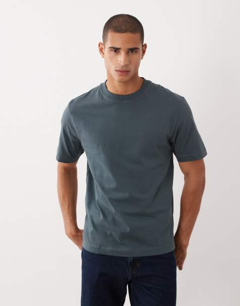 River Island regular fit essential T-shirt in dark gray - view 1